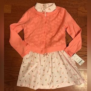 Easter Toddler dress with cardigan set- 3T